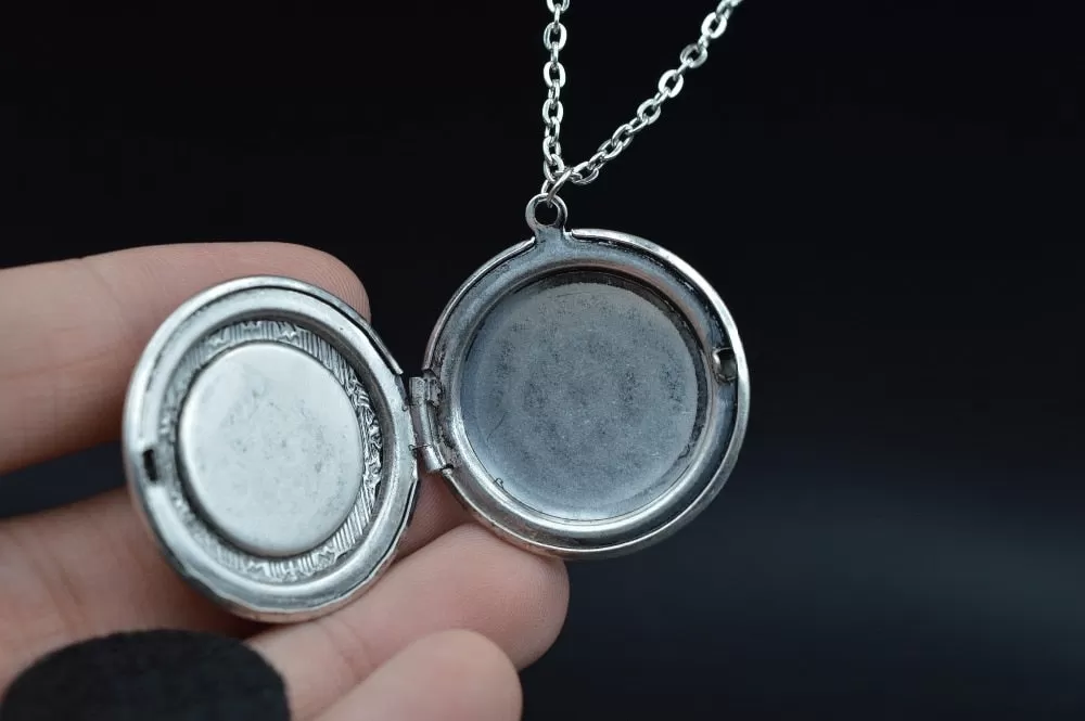 Crescent Moon Locket Necklace