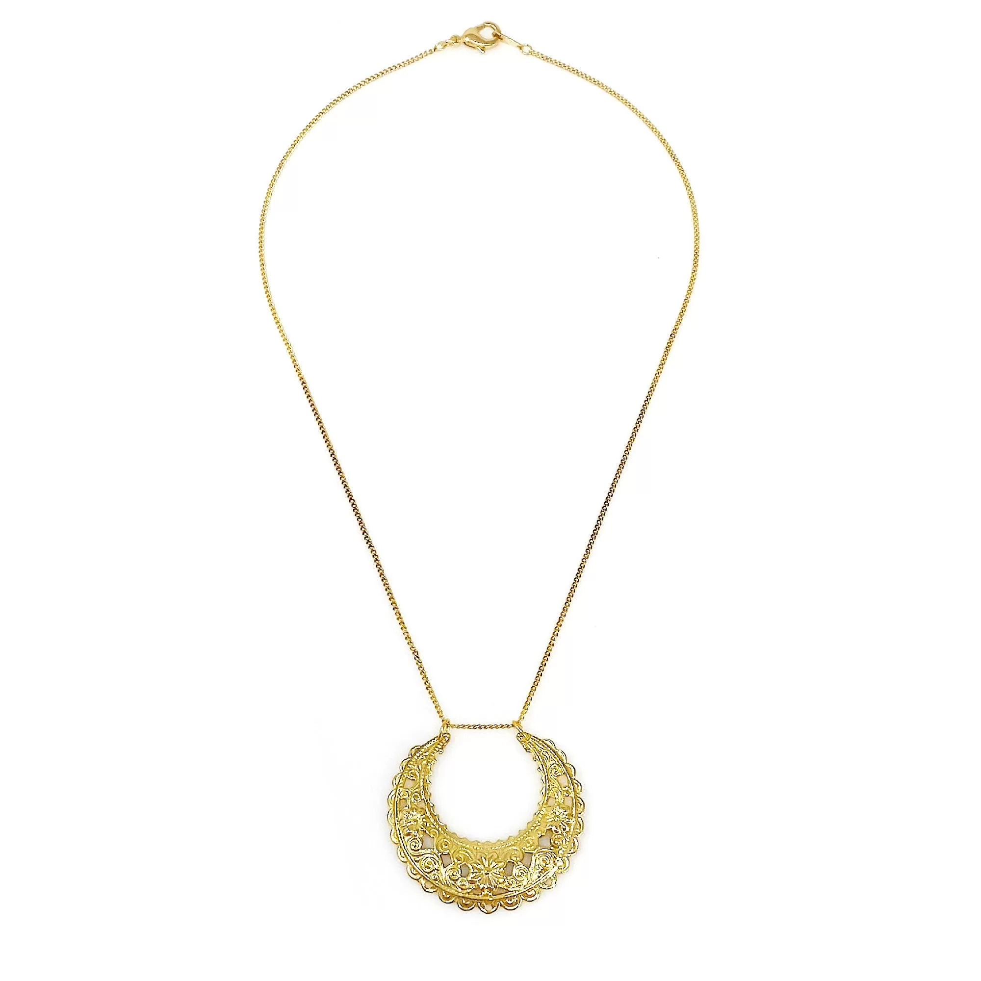 DANBY gold half moon pendant