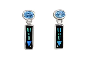 David Rosales Blue Topaz Earrings