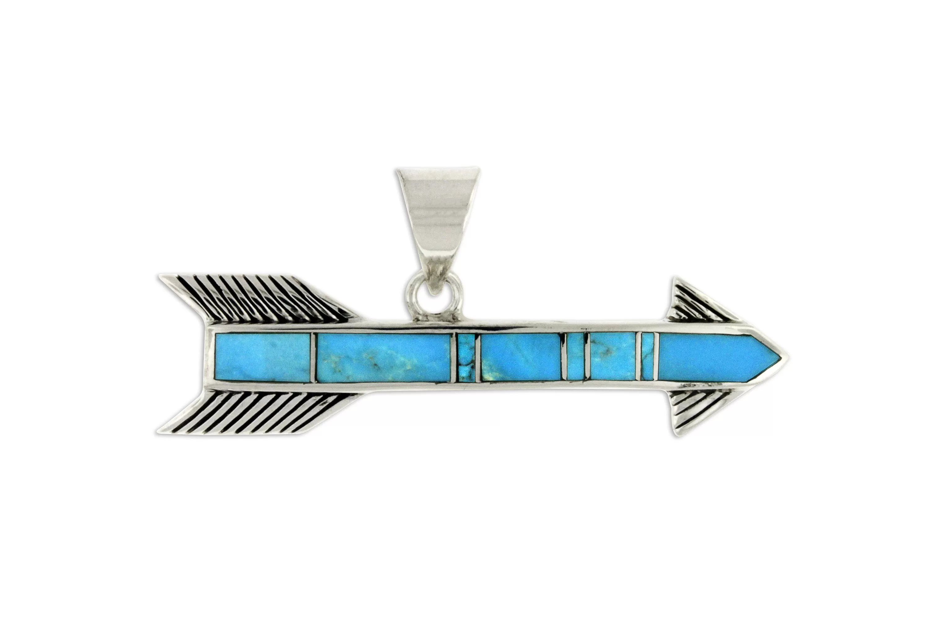 David Rosales Turquoise Arrow Pendant