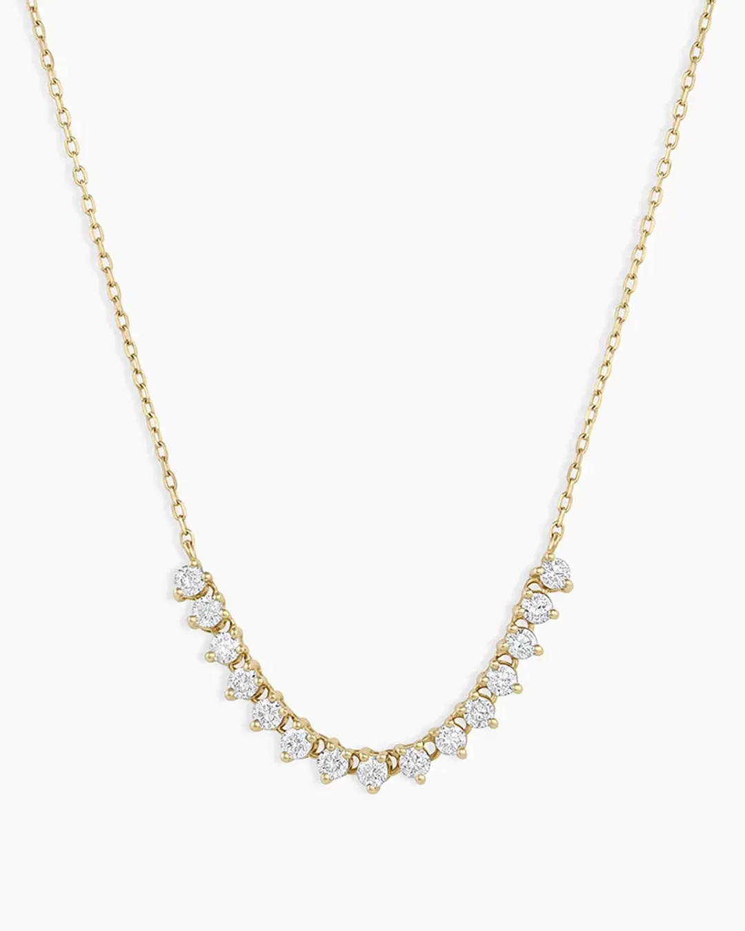 Diamond Cluster Row Necklace