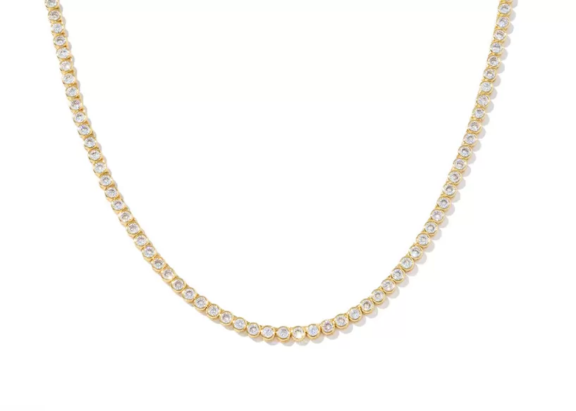 Diamond Tennis Necklace in Gold - PREORDER