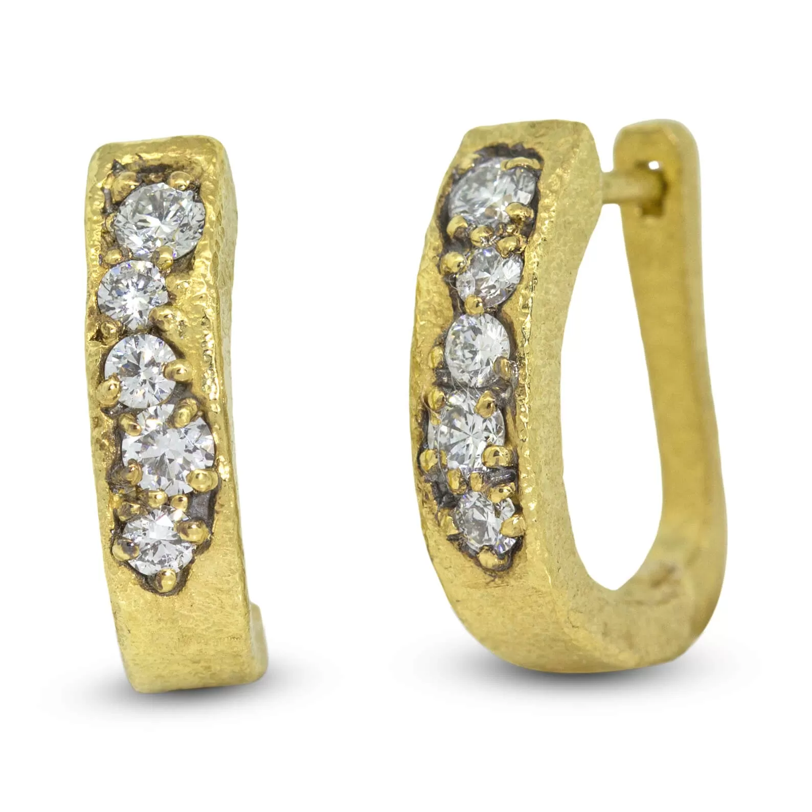 Double Dew Pond Hoop Earrings in 18k gold