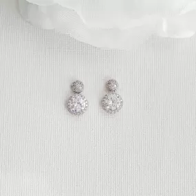 Double Drop Stud Earrings-Thea