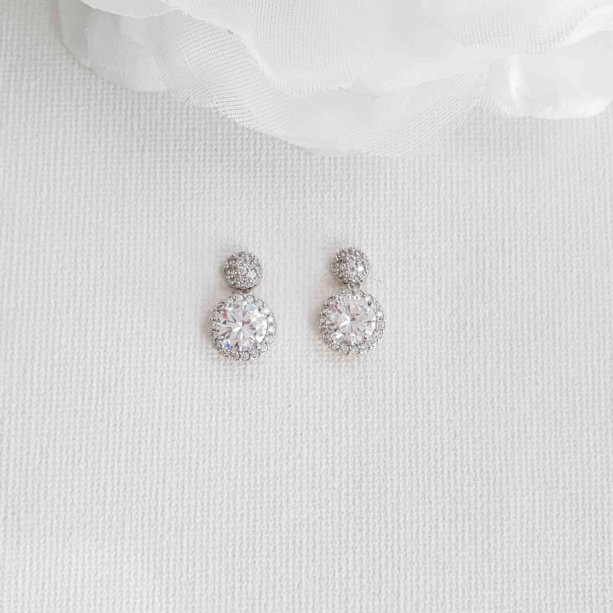 Double Drop Stud Earrings-Thea