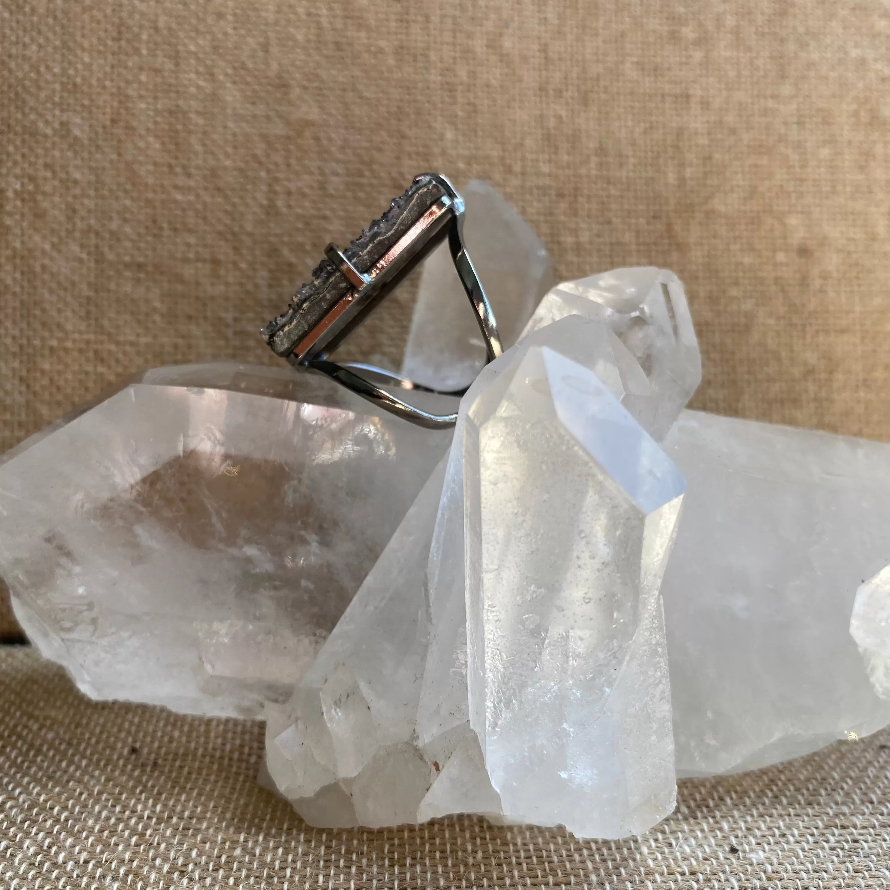 Druzy Rectangle Ring #38