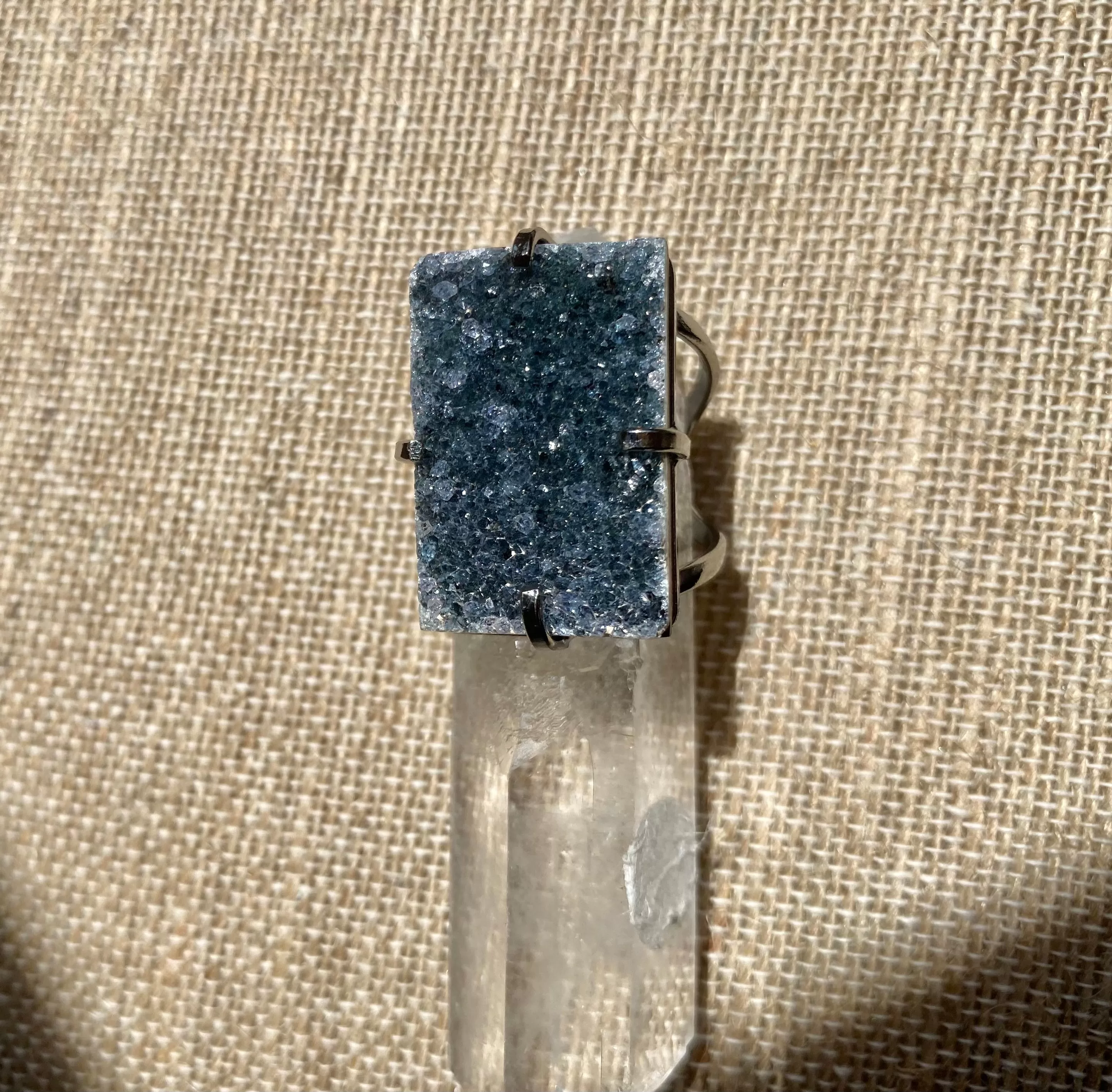 Druzy Rectangle Ring #38