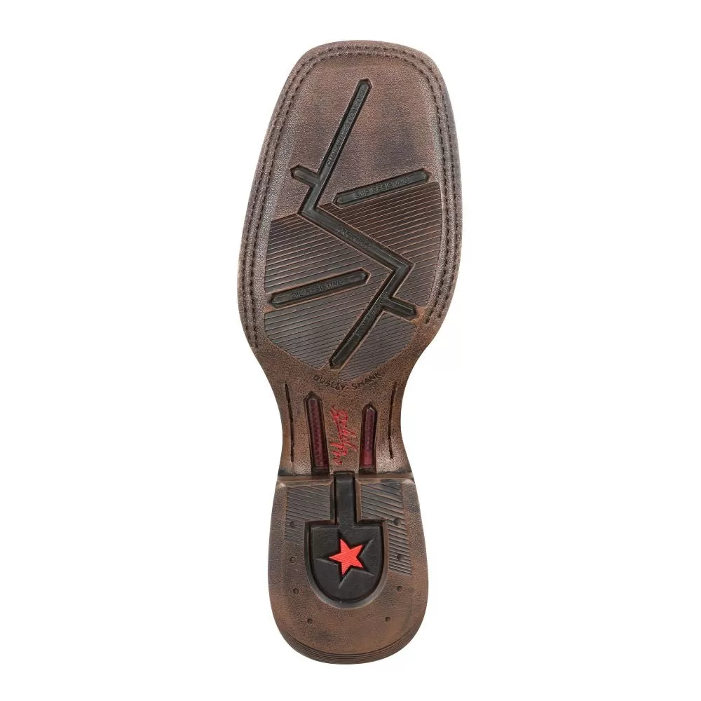 'Durango' Men's 13" Rebel Pro Western Square Toe - Chestnut / Crimson