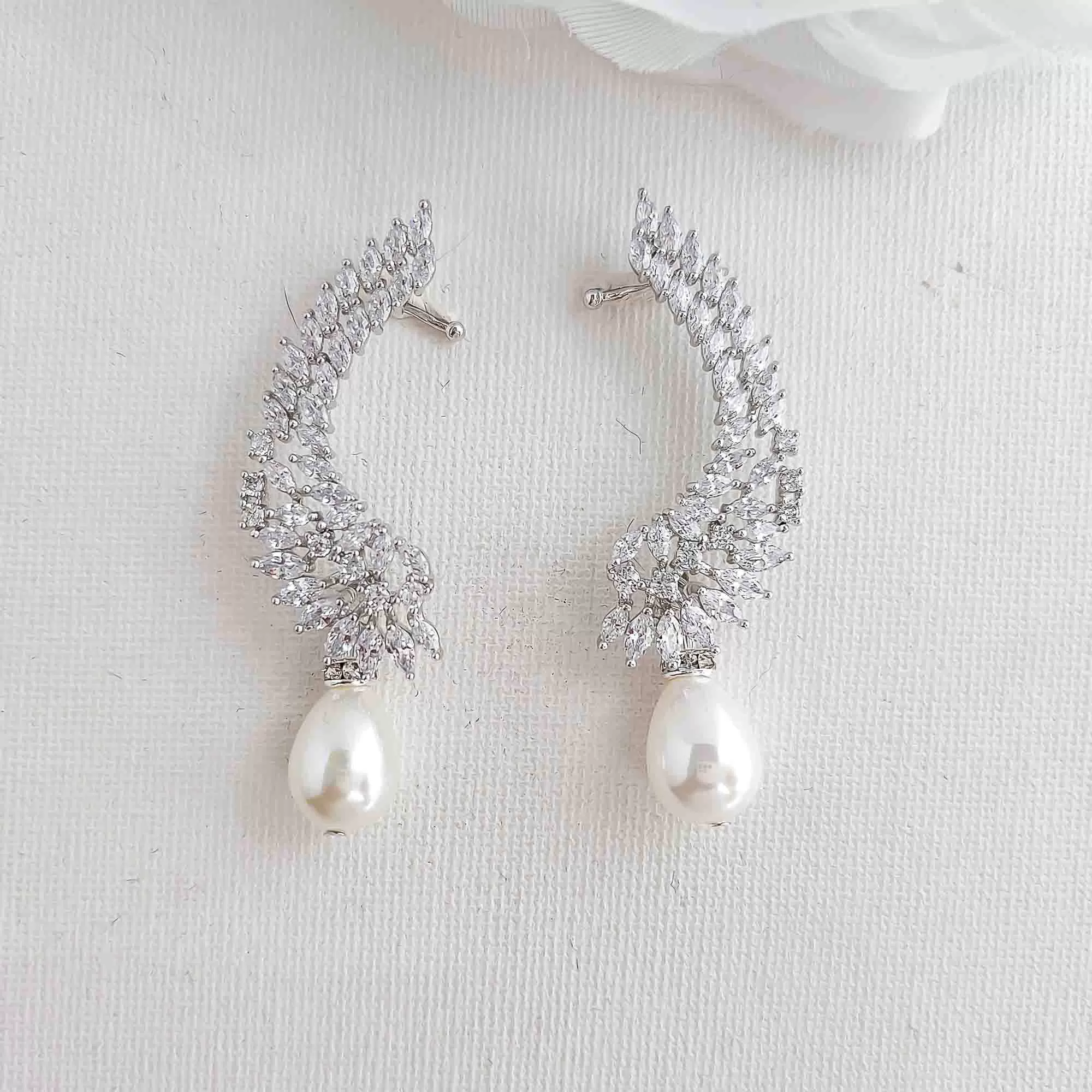 Ear Cuffs With or Without Pearl Drop-Adena