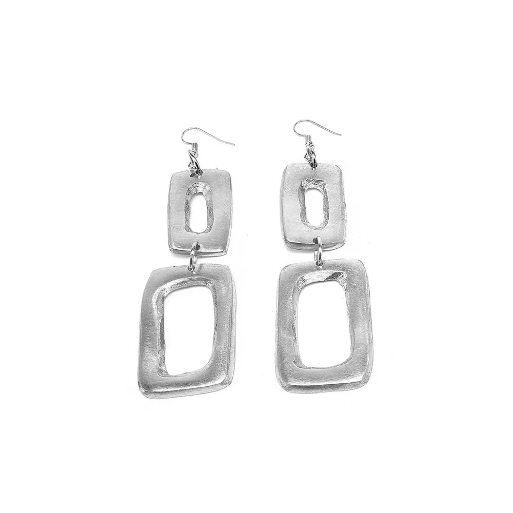 Earrings 2 Rectangle Hole AL17281