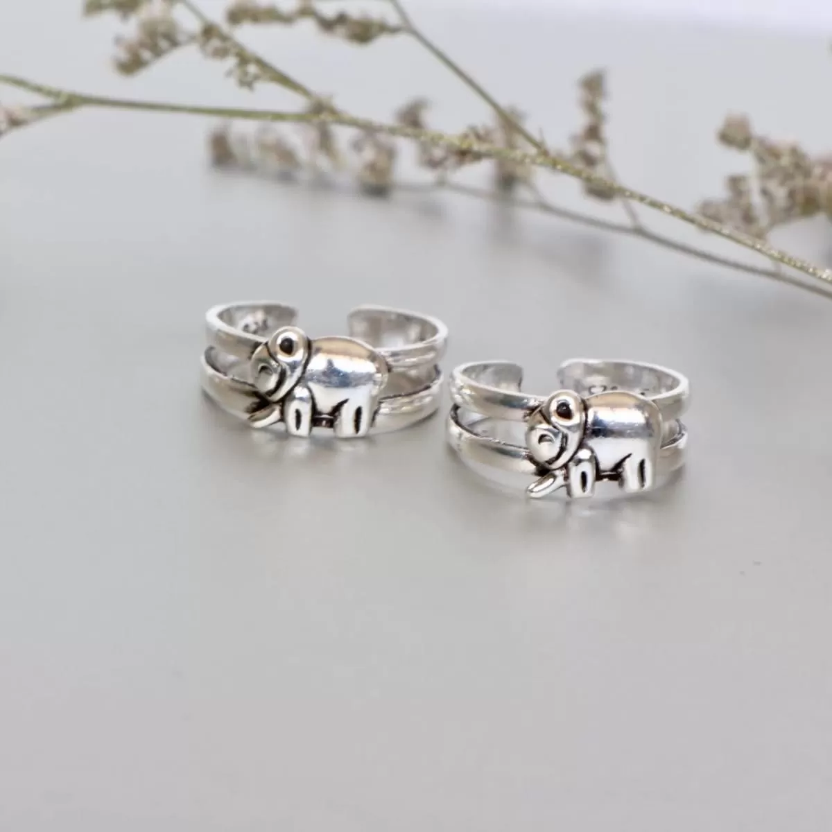 Elephant Silver Toe Ring, Indian Toe Rings, Free Size Toe Ring, Minimalist Toe Rings, Gift Toe Ring, Bohemian Toe Band, Silver Toe Band