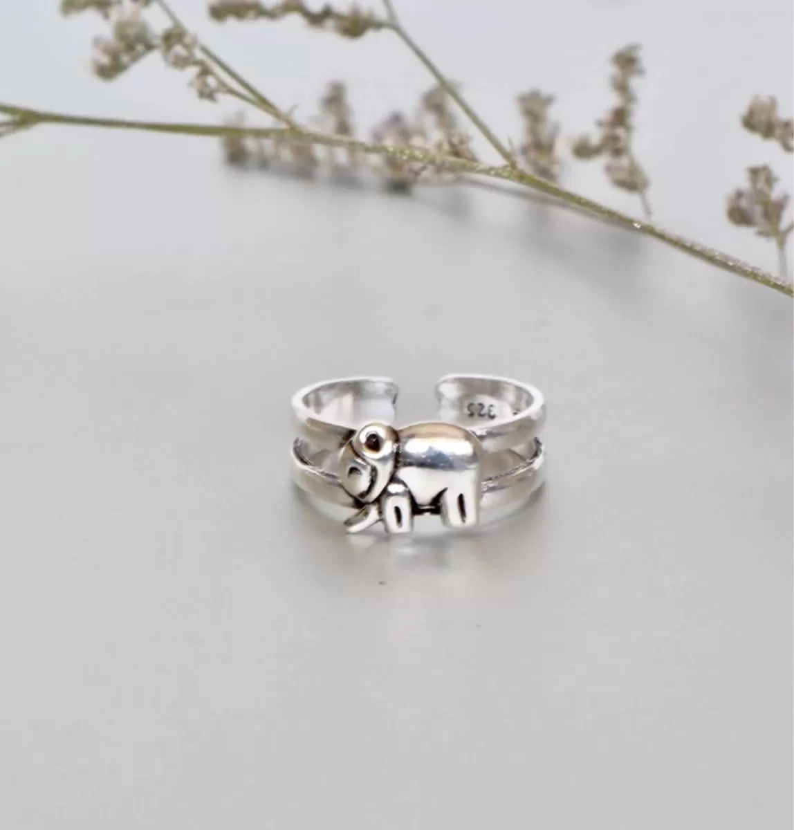 Elephant Silver Toe Ring, Indian Toe Rings, Free Size Toe Ring, Minimalist Toe Rings, Gift Toe Ring, Bohemian Toe Band, Silver Toe Band