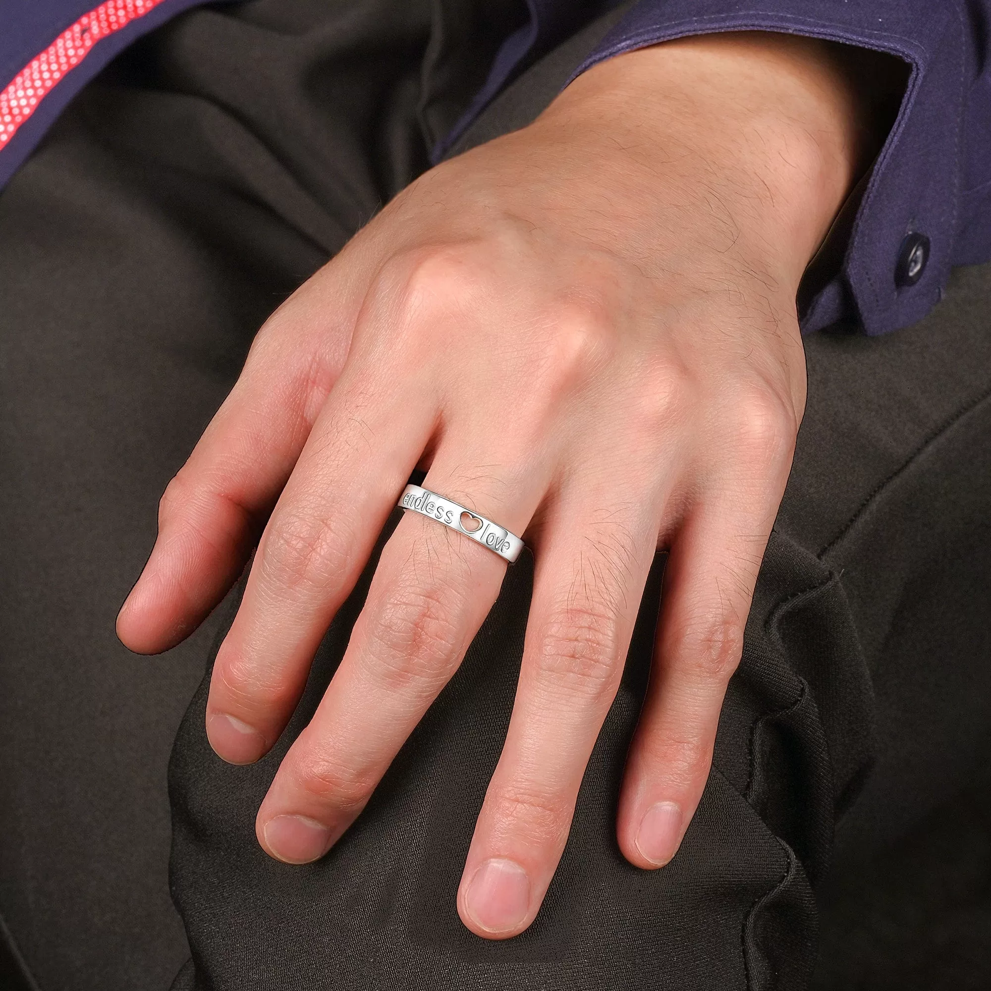 Endless Love Couples Promise Rings for Him