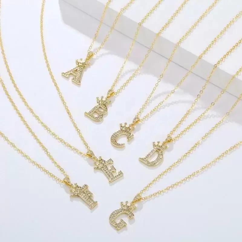 English Alphabet Letters Jewelry Women's Necklace - S4459422