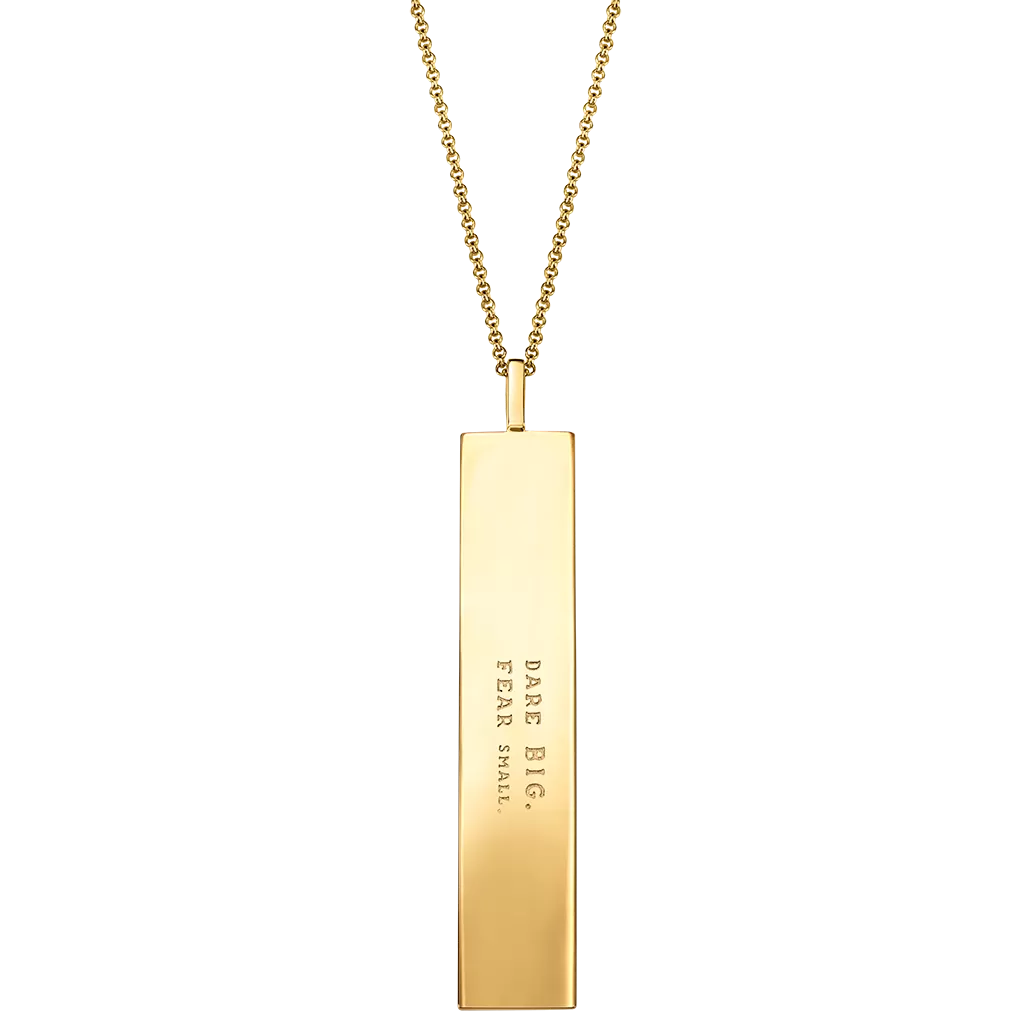 Fortune Pendants: Dare BIG. Fear small. - Gold