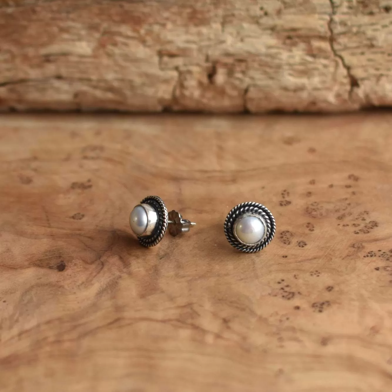 Freshwater Pearl Posts - Western Pearl Posts - Boho Pearl Posts - Silversmith Earrings