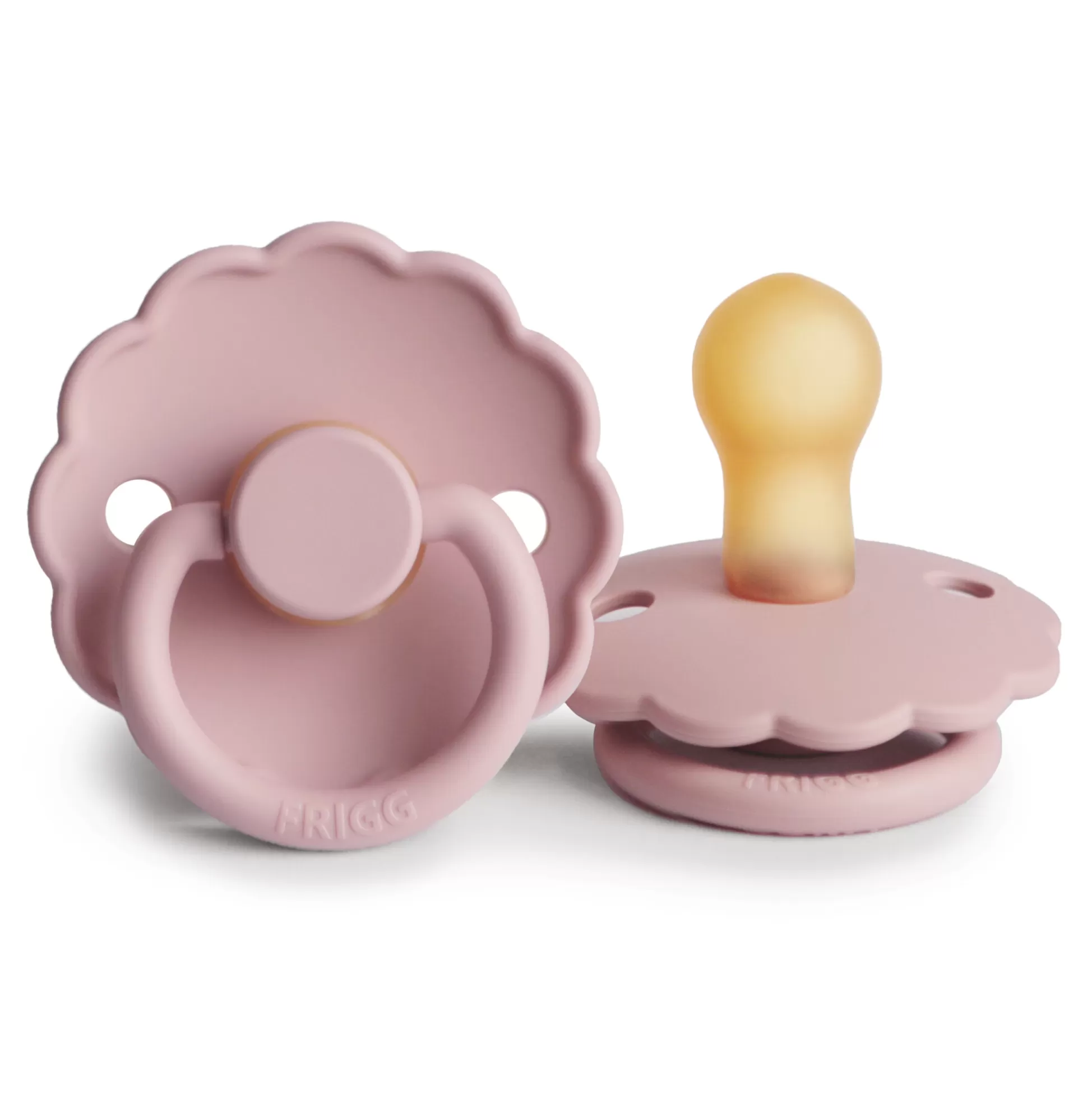 FRIGG Daisy Latex Baby Pacifier 2-Pack Baby Pink/Bright White