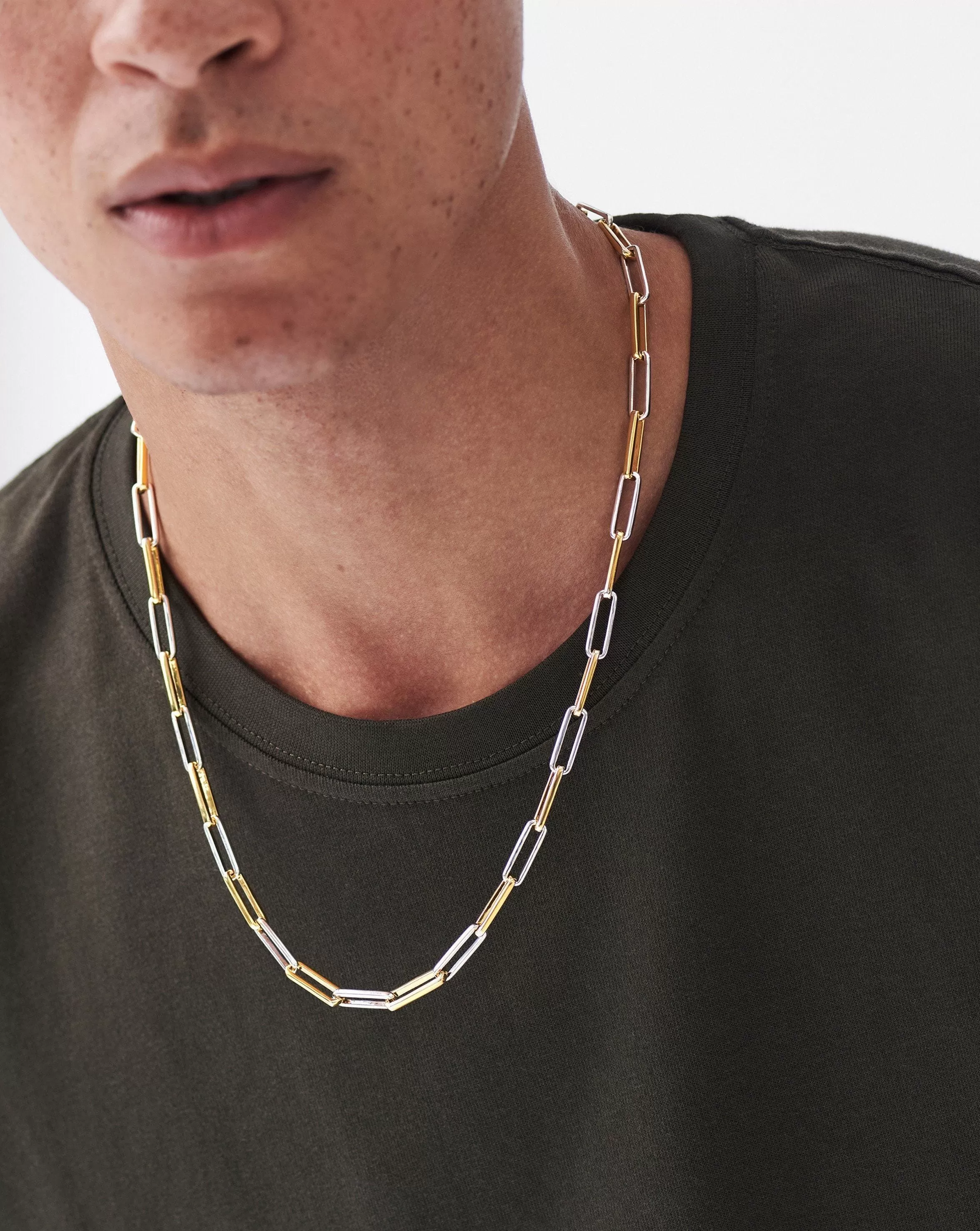 Fused Two Tone Chain Necklace | 18ct Gold Plated Vermeil/Sterling Silver