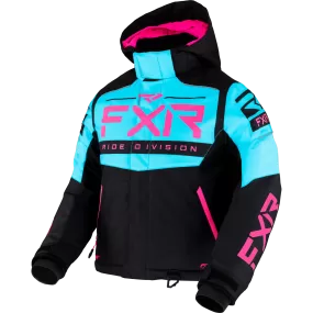 FXR Youth Helium Jacket Black/Sky Blue/Electric Pink