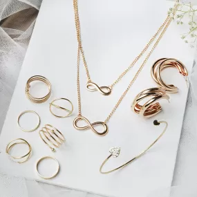 Glistening Gold Jewelry Set