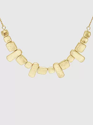 Gold Rectangles Rectangular Choker Necklace