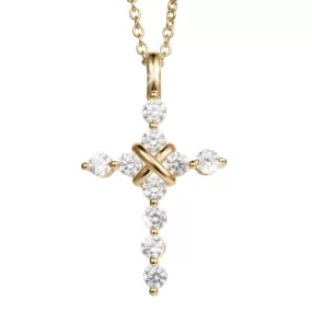 Golden Serenity Cross Pendant