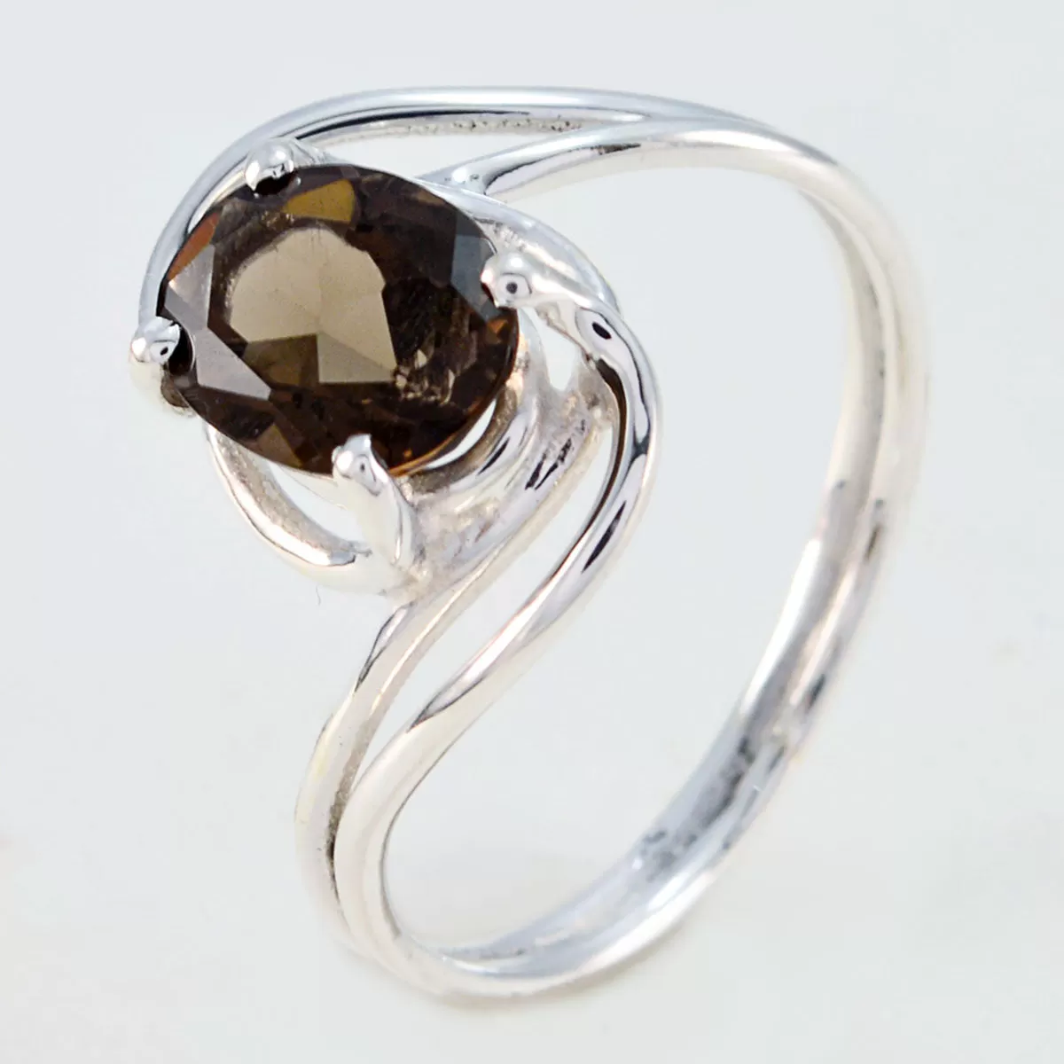 Goods Gem Smoky Quartz 925 Sterling Silver Ring Jewelry Making Tools