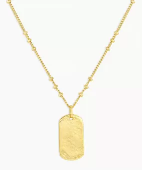 Gorjana Griffin Dog Tag Necklace - Gold