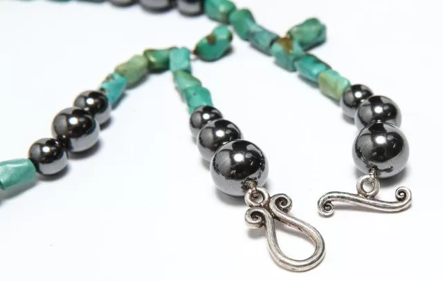 Hematite & Turquoise Choker Necklace