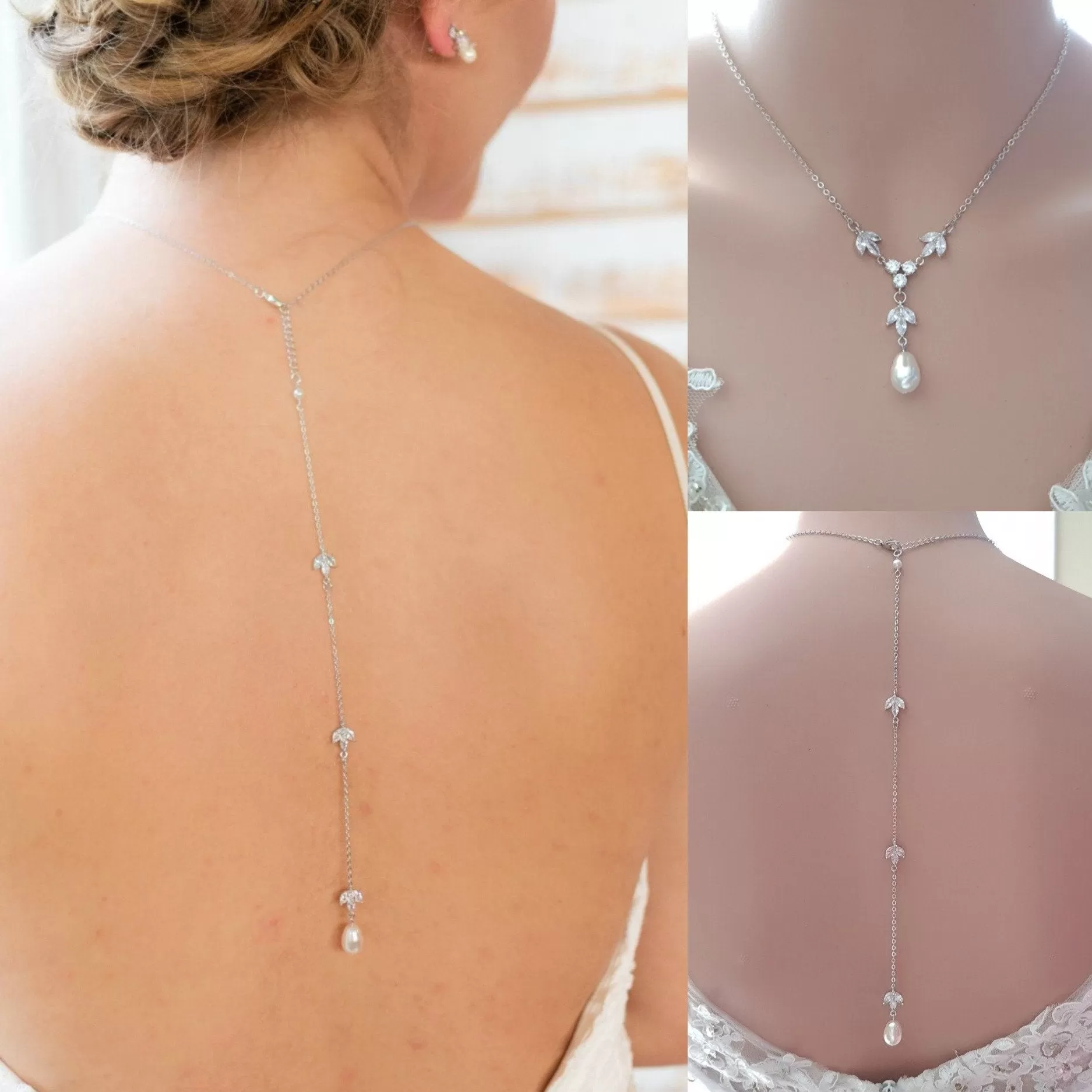 Jewelry Set for brides in Simple Design- Rose Gold- Leila