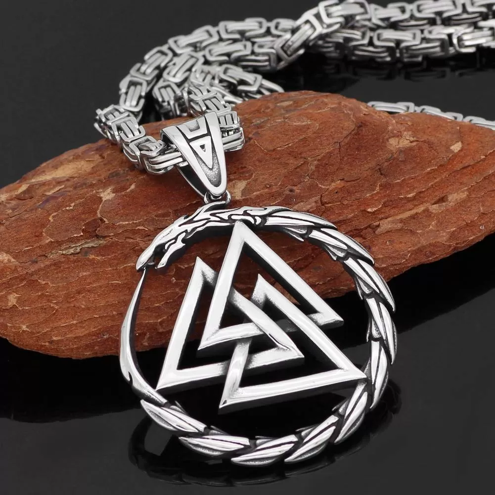 Jörmungandr And Valknut Necklace