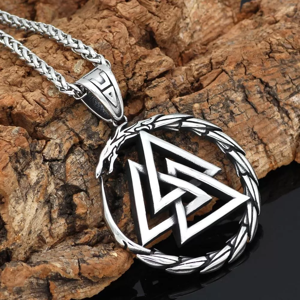 Jörmungandr And Valknut Necklace