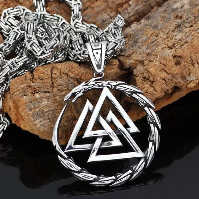 Jörmungandr And Valknut Necklace