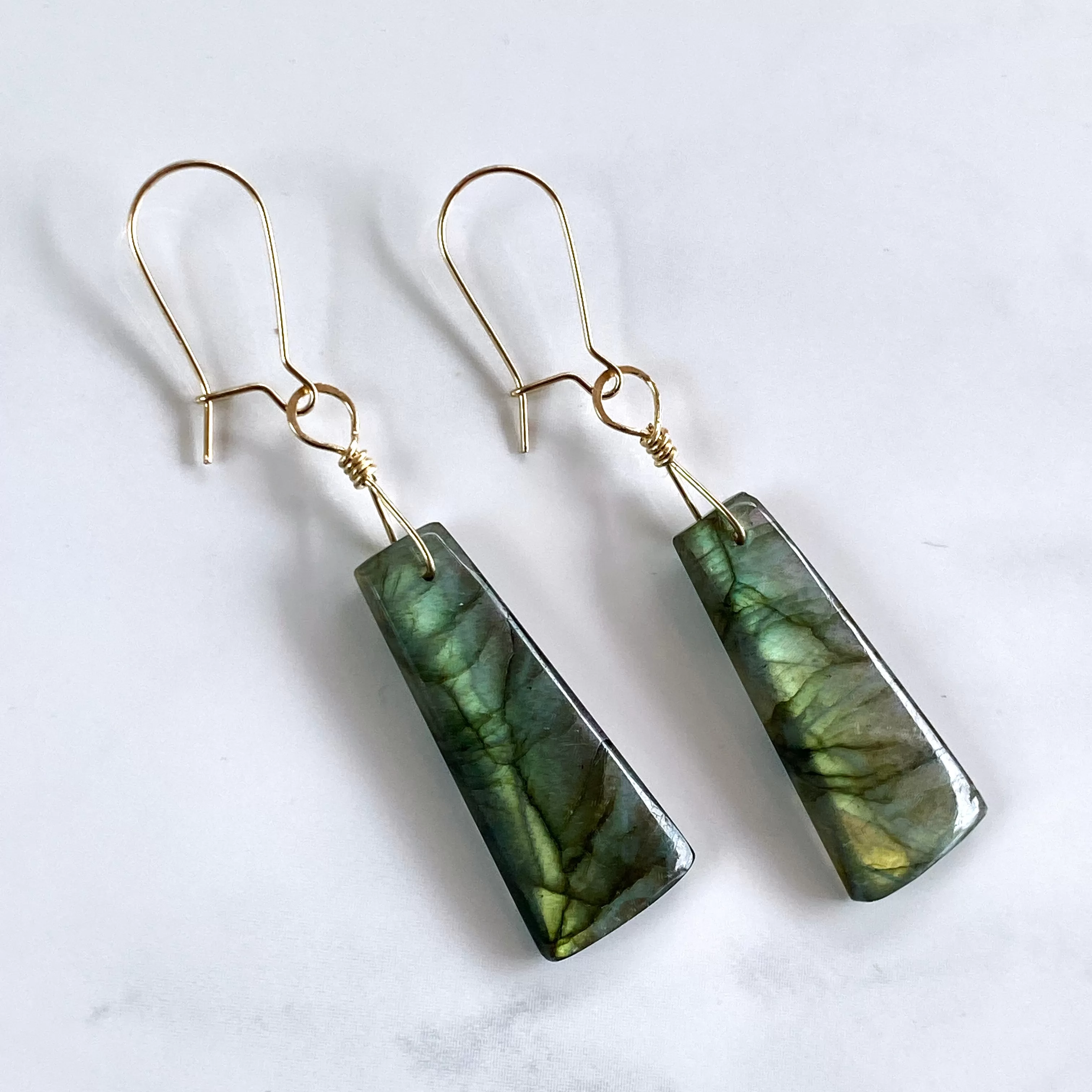 Labradorite gemstone Drop Earrings