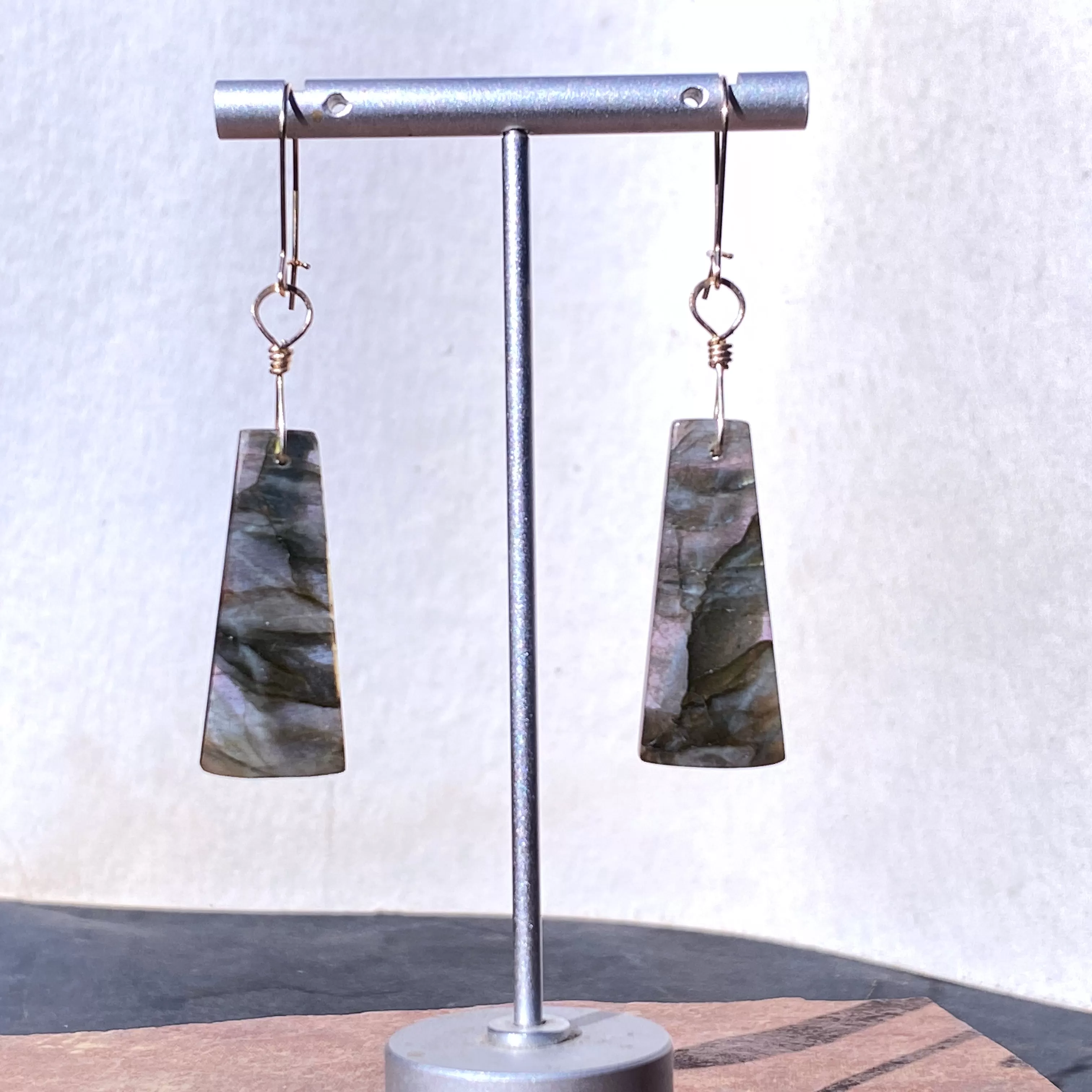 Labradorite gemstone Drop Earrings