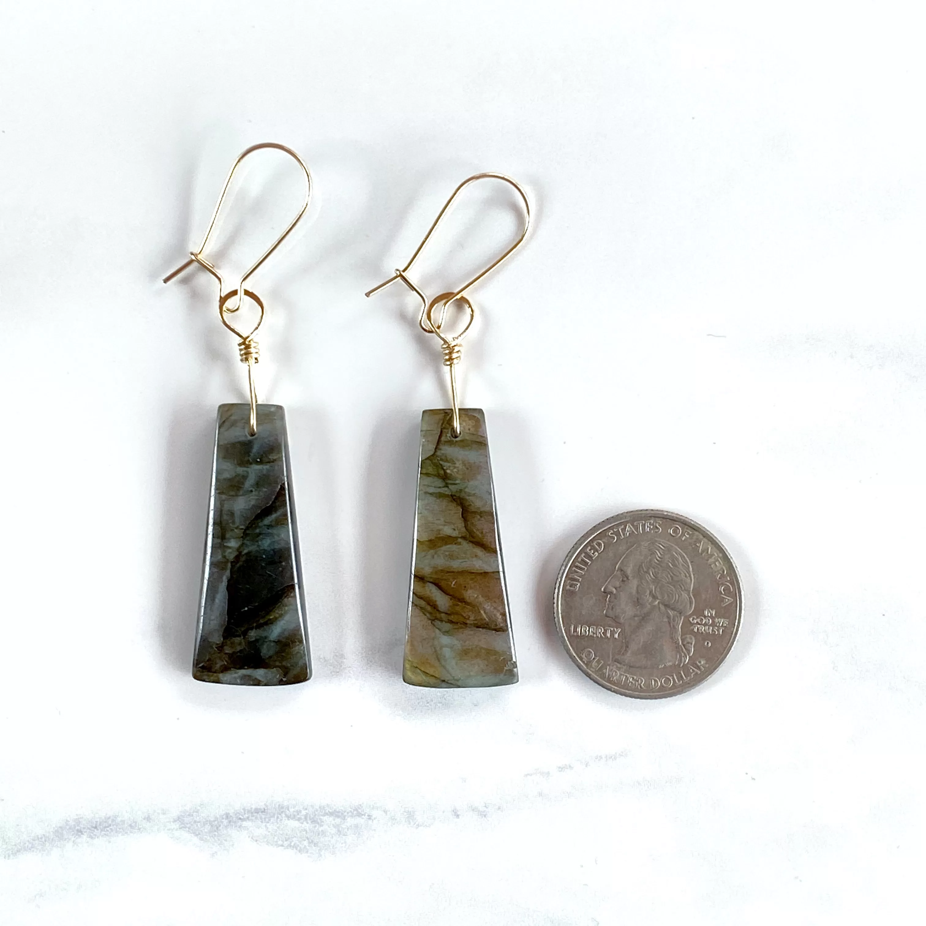 Labradorite gemstone Drop Earrings