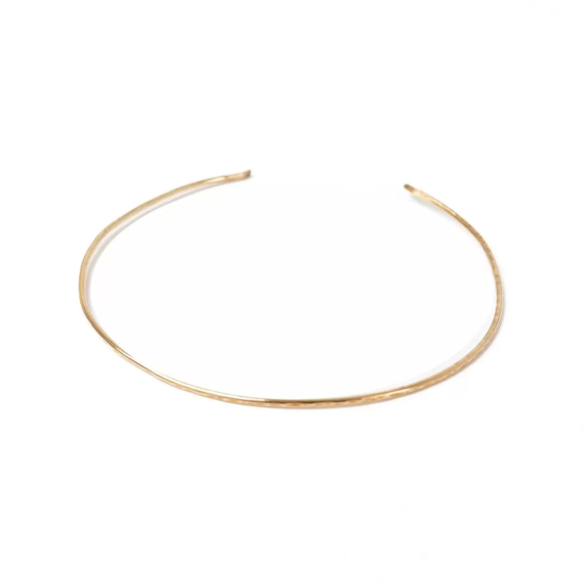 Lana Hammered Brass Collar Necklace