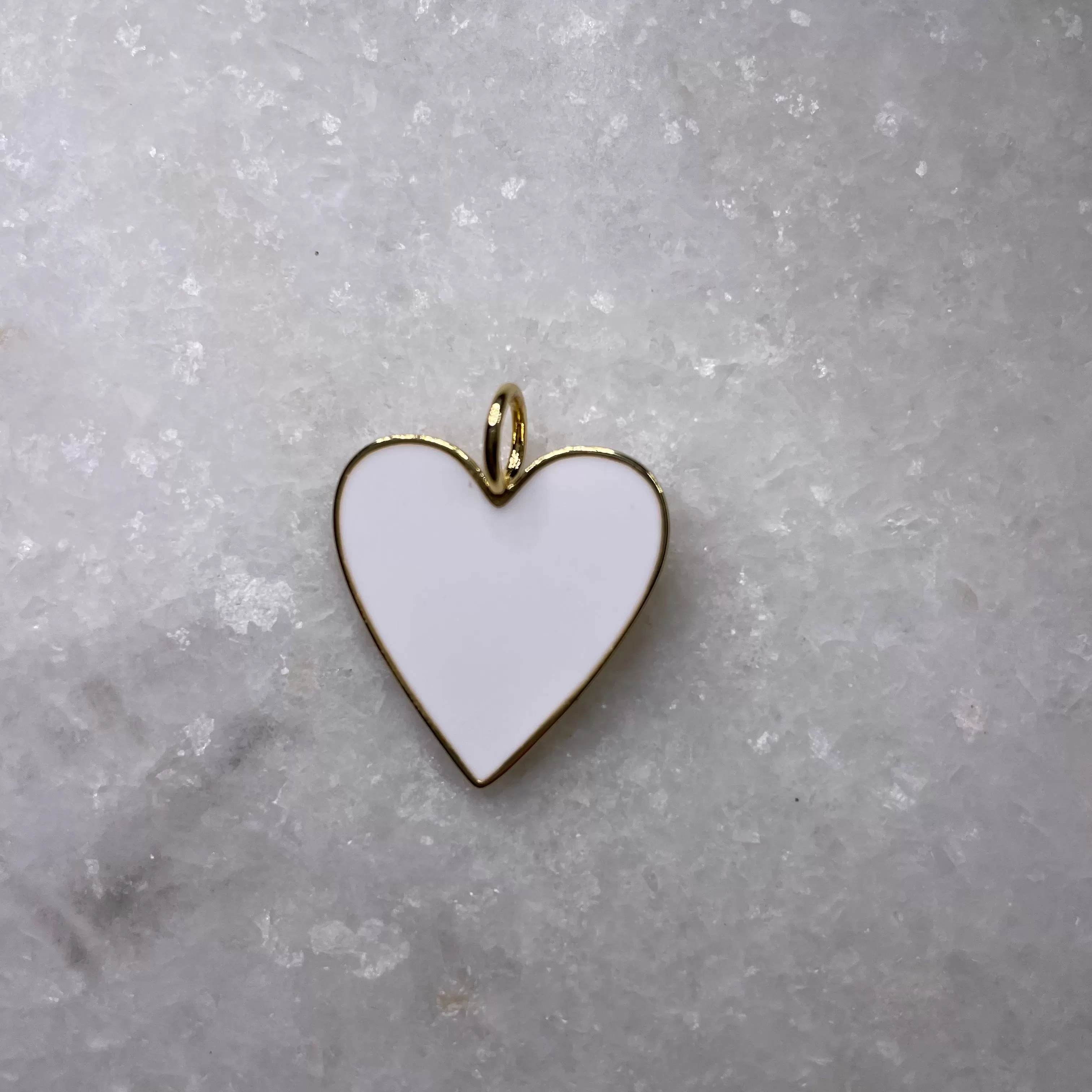 Large Enamel Heart Charms-Assorted