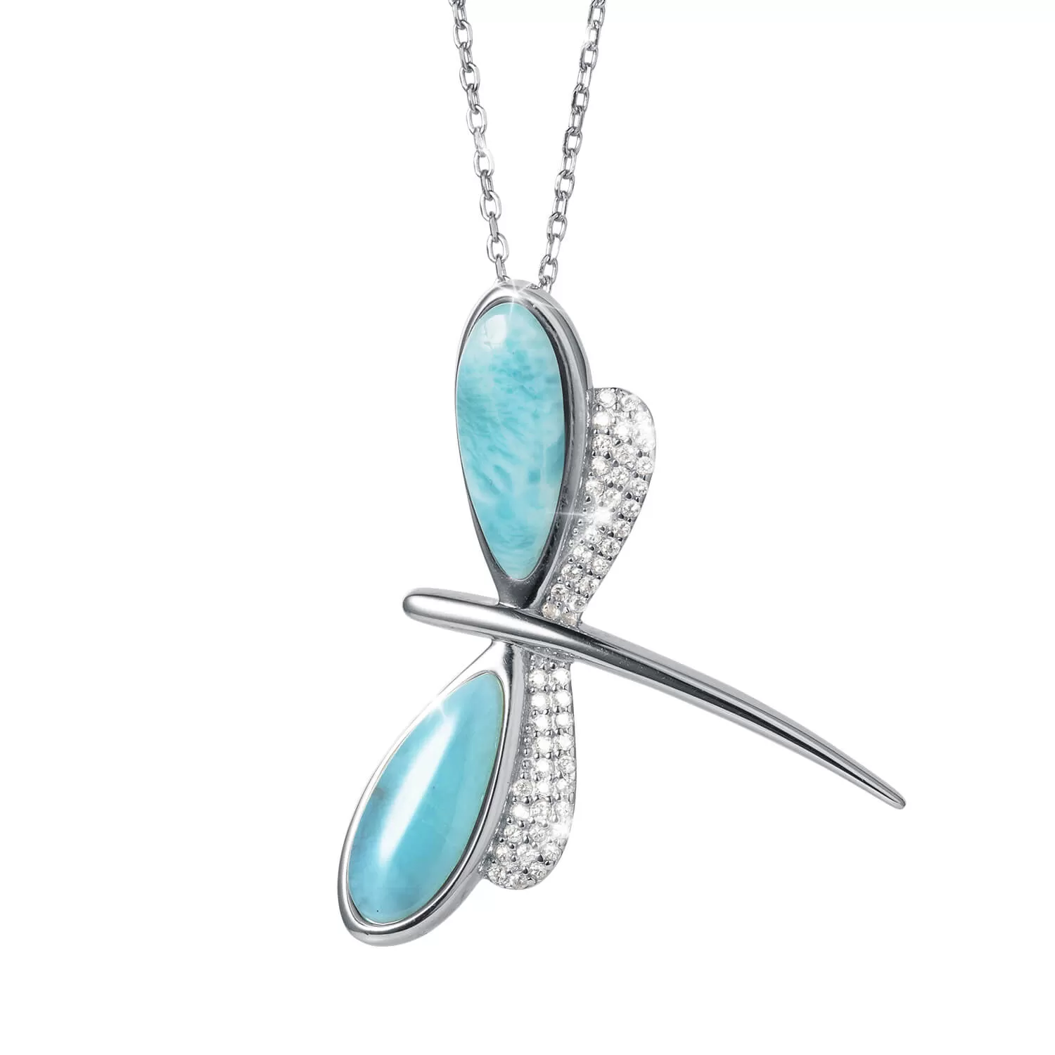 Larimar Dragonfly Pendant