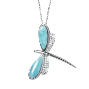 Larimar Dragonfly Pendant