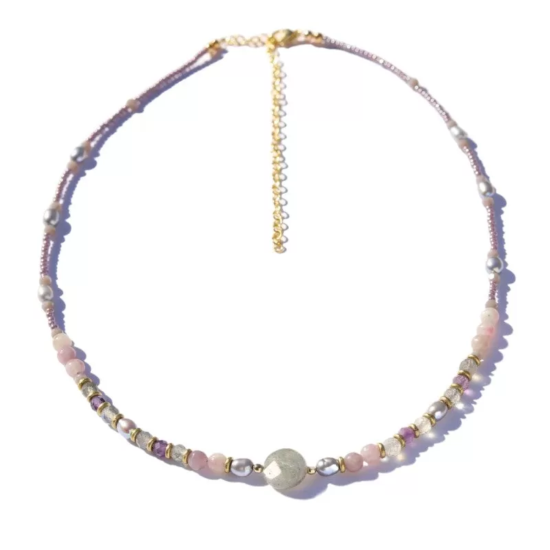 Lepidolite & Labradorite Necklace