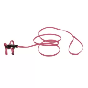 Li'l Pals Adjustable Kitten Harness and 6' Leash Combo, Pink