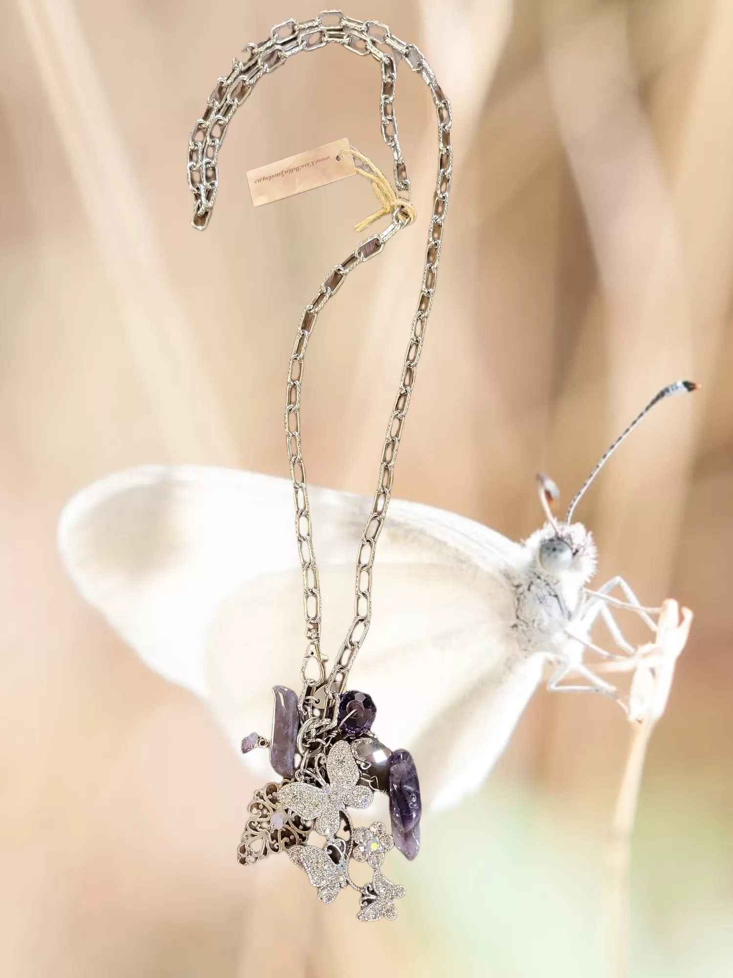 Long Charmed Themed Gemstone Necklaces