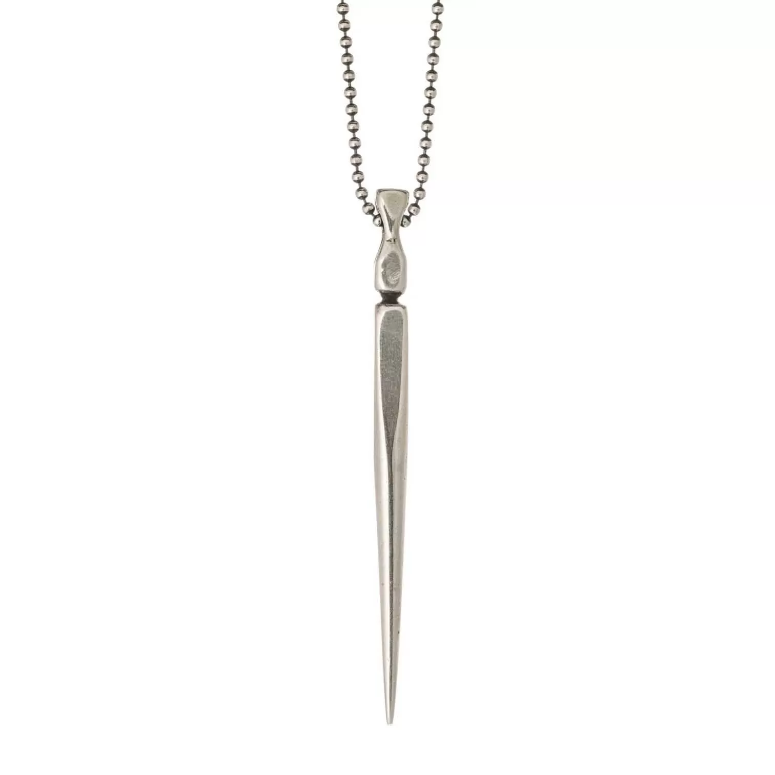 Long Sword Necklace in Silver