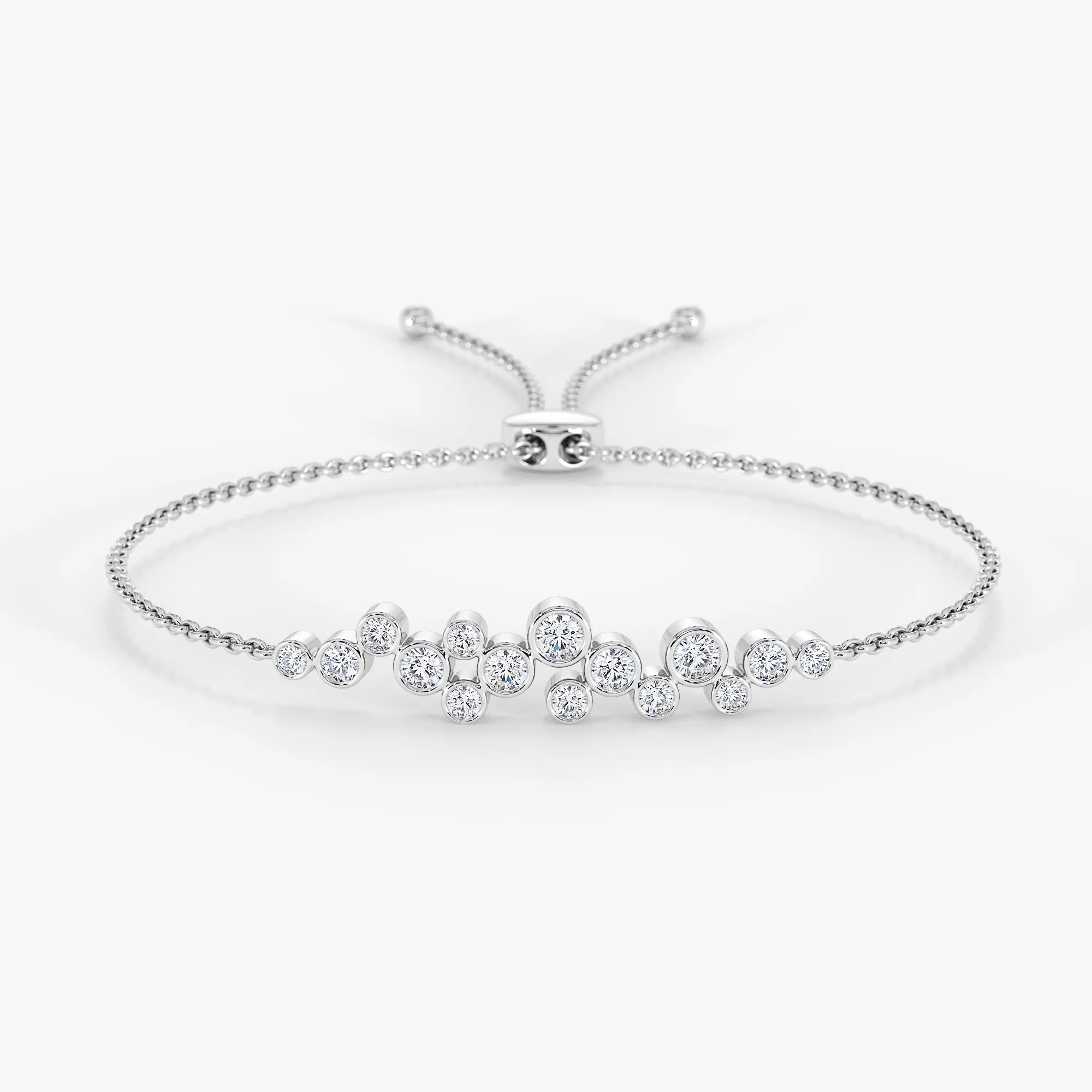 Luna Raindrop Bracelet 18K White Gold