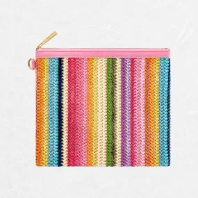 Luxe Woven Rainbow Everything Pouch