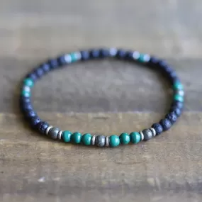 Malachite and Lava Men's Bracelet