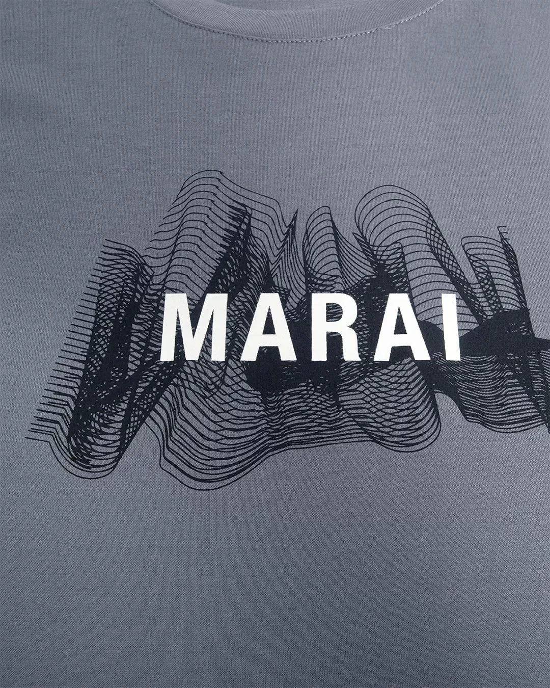 Marai Mercerised Ripple Print T-Shirt Men