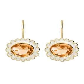 MARGARITA CITRINO WHITE EARRINGS