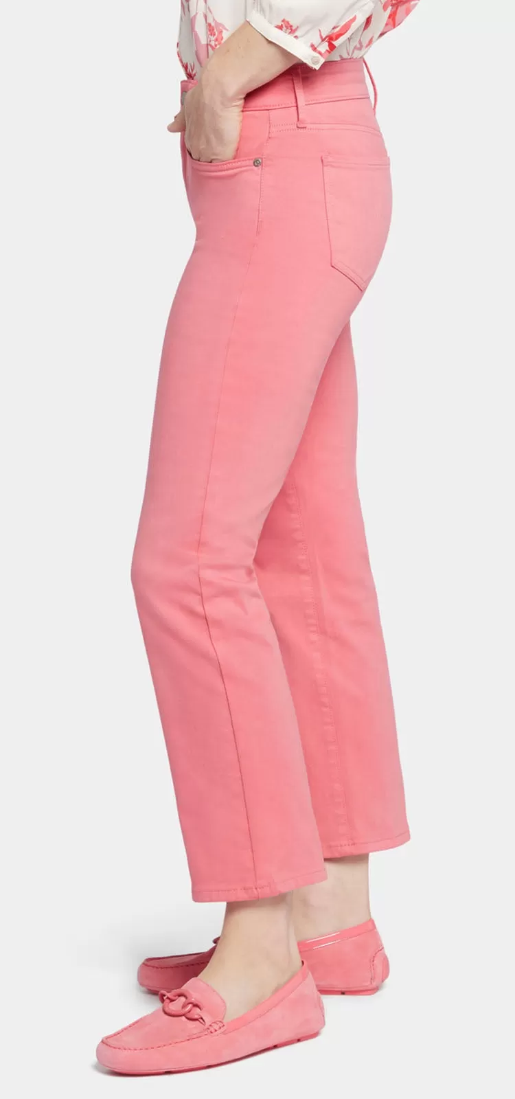 Marilyn Straight Ankle Jeans Roze Premium Denim | Pink Punch